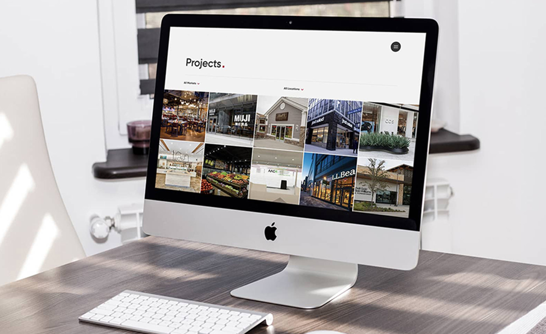 architecture web design on iMac