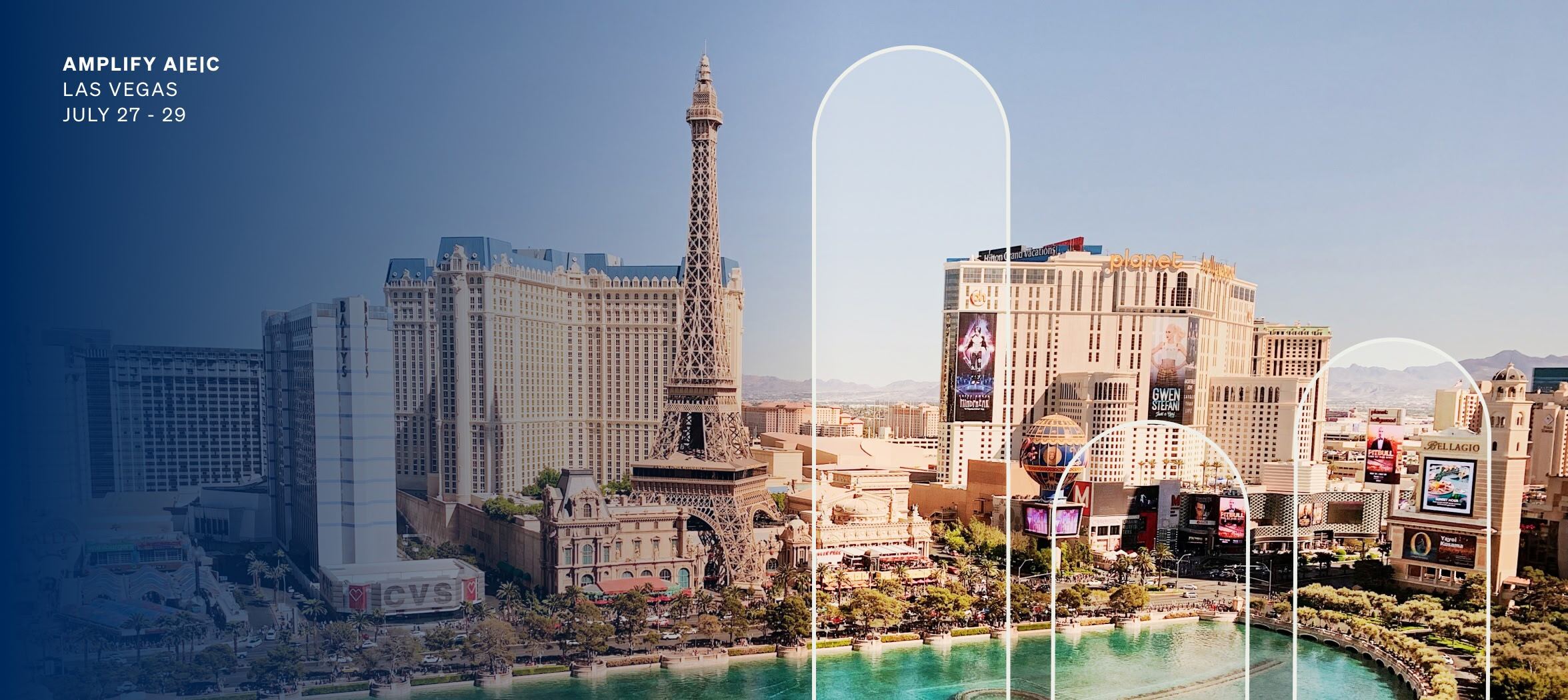 Amplify AEC 2026 banner of vegas and amplify aec branded assets